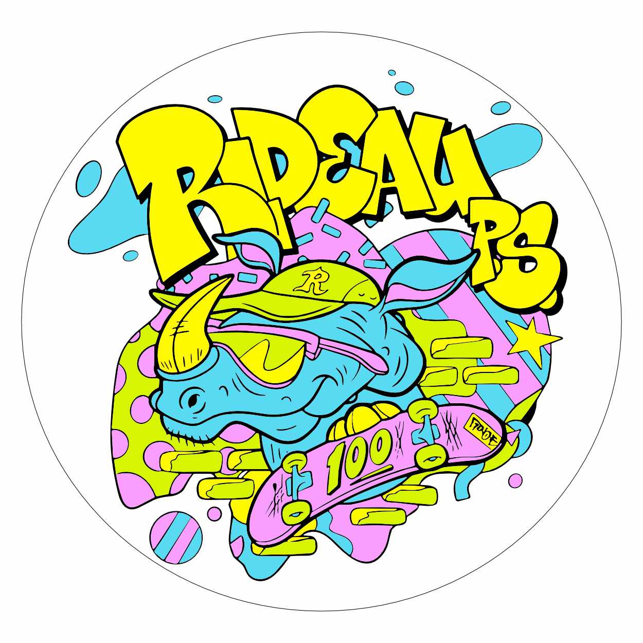 Rad Rhino Waterbottle Sticker – Rideau PS